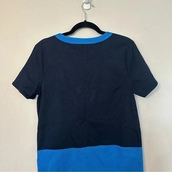 Land's End Women's Short Sleeve Color Block Blue V-Neck Dress Size S GUC - Picture 7 of 9